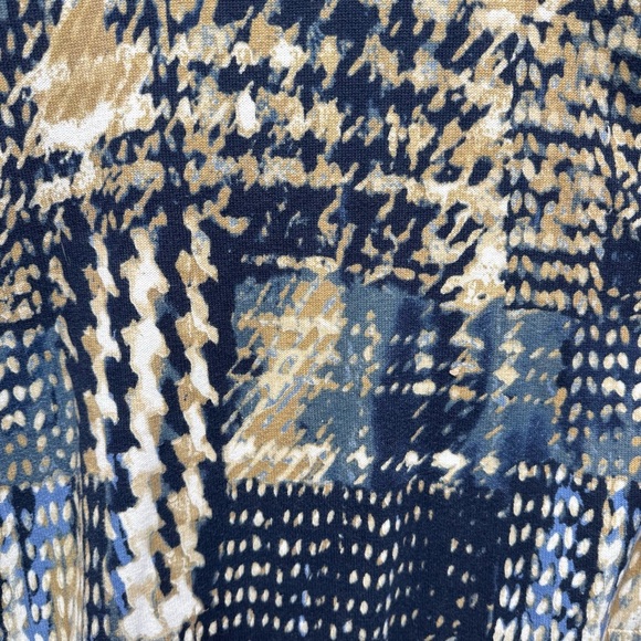 CJ Banks Blue & Gray Mixed Print Cardigan Button Front 3/4 Sleeves Cotton Sz 2X - Picture 5 of 8